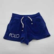 Polo Ralph Lauren Shorts Baby Girls Size 3/3T Blue Pocket Logo Embroidered.32189