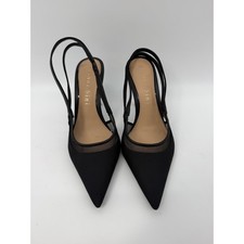 Gianni Bini Shara Neoprene Mesh Detail Slingback Pumps Size 9M