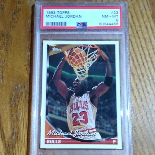 Topps 1993-94 Michael Jordan #23 Chicago Bulls PSA 8 Base Set Basketball Card