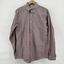 Brooks Brothers 1818 Red White Striped Long Sleeve Button Down Shirt 16-36