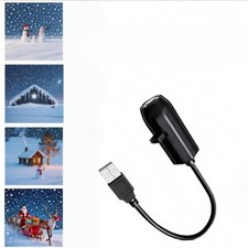 LED Christmas Projector Light USB Night Light 4 Patterns Xmas Decor Indoor