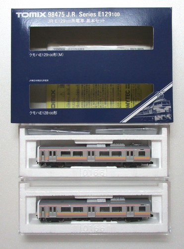 Spur N Tomix 98475 JR E129 100 Serie Zug 2 Wagen Grundset A | Zustand: Used