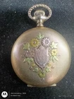 Beautiful Antique Ladies Elgin Pocket Watch Hunter Tri Color Gold Case -Will Run