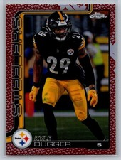 Kyle Dugger 2025 Topps Chrome Pigskin Football Leather Refractor Steelers #211