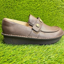 Alegria Ericka Upgrade Womens Size 9 Brown Classic Leather Slip On Clogs Shoes