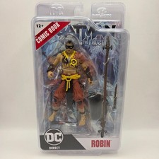 new McFarlane DC Robin Fighting the Frozen Page Punchers 7  Figure   Comic Book
