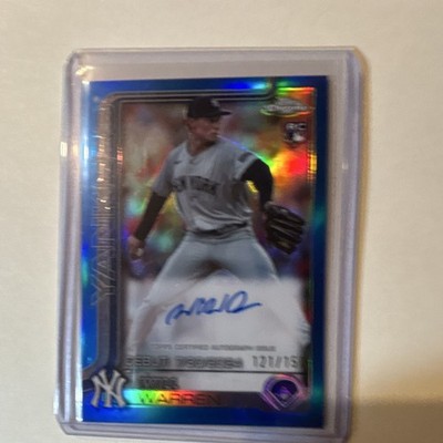 Topps 2024 Topps Chrome Will Warren Rookie Autographs RA-WWA Yankees Auto /150
