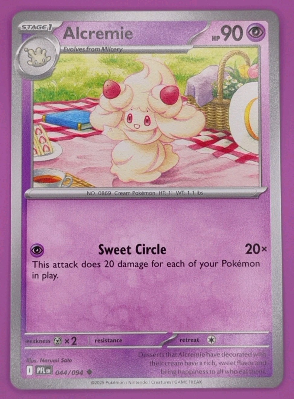 Alcremie 044/094 Phantasmal Flames Regular Finish Uncommon Pokemon Card