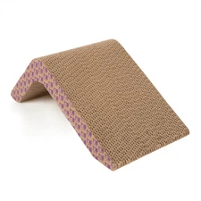 SmartyKat Scratch Ladder, Corrugated Cat Scratcher Catnip Infused Recycled Brown
