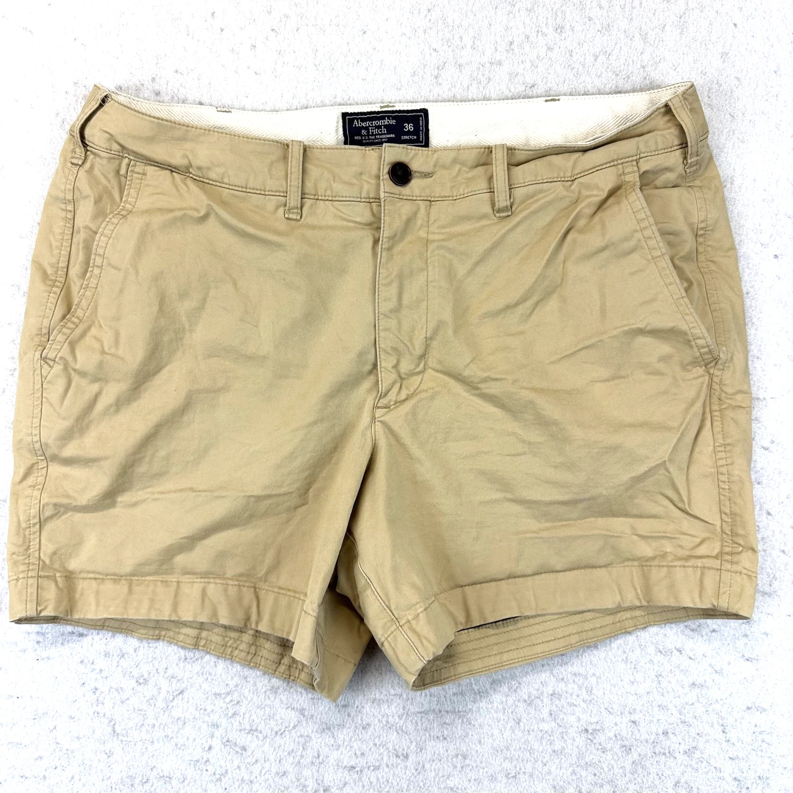 Abercrombie & Fitch Shorts Mens 36 Beige Stretch Chino 8 Inseam Casual Summer
Opens in a new window