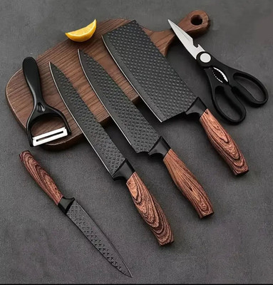 Stainless Steel Kitchen Knives Set Forged Chef Knife Scissors Ceramic Peeler US