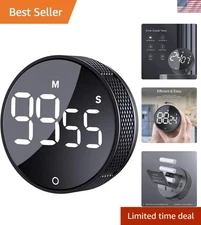 Digital Countdown Timer with Adjustable Brightness – Perfect for Cooking & Study