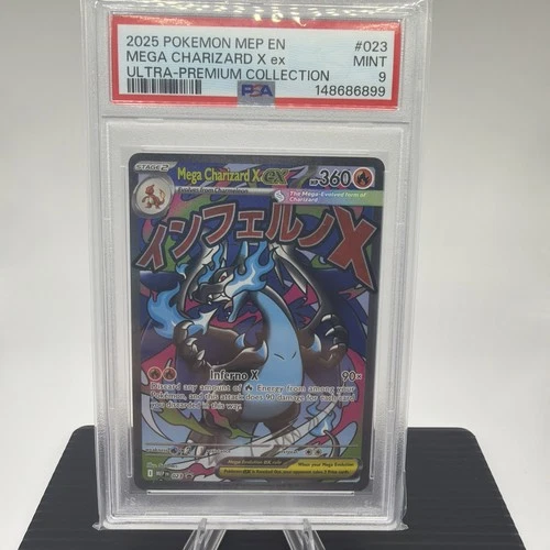2025 Pokemon MEP EN Mega Charizard X ex Ultra Premium Collection UPC #23 PSA 9