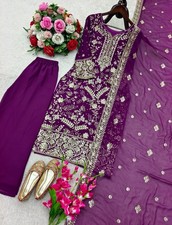 Women Pakistani Salwar Kameez Suit Readymade Georgette 3 Piece Party Wedding