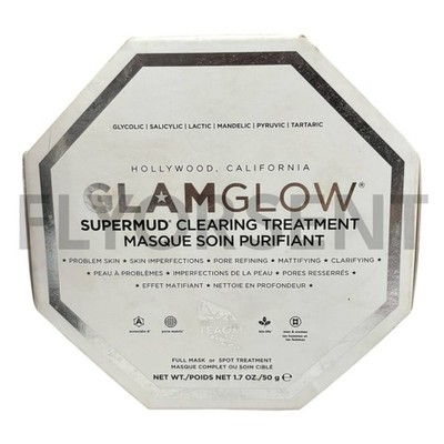 GLAMGLOW Supermud Clearing Treatment Mask Skin Pore Refining 1.2 oz -NIB