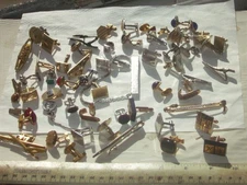 Vintage mix of tie clips, cufflinks, some names & brands, no gold or silver