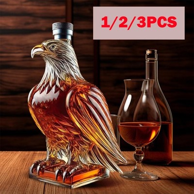 1/23x Unique Eagle Whiskey Decanter Bottle Exquisite Decor Gifts For Men Dad US