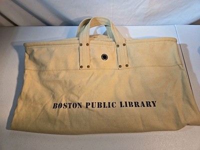 Boston Public Library Delivery Bag Levenger Large Canvas Tote, 50lb Capacity
