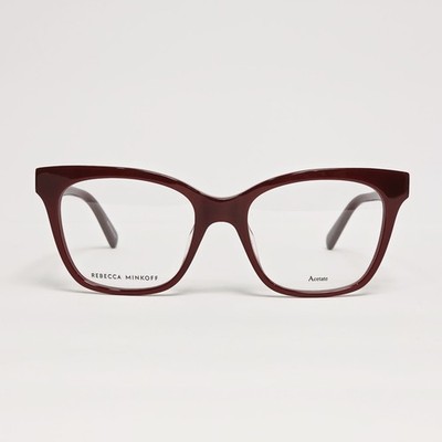 Rebecca Minkoff Imogen 2 Women's Oval Glasses in Burgundy w/ Gold Accent | 52mm