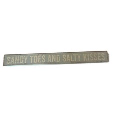 Sandy Toes and Salty Kisses Beach Plaque Blue Wood Composite Free Standing