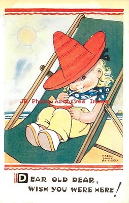 Mabel Lucie Attwell, Valentine No 5212, Dear Old Dear, Wish You Were Here!