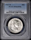 1961-D 50C Franklin Half Dollar PCGS MS64FBL