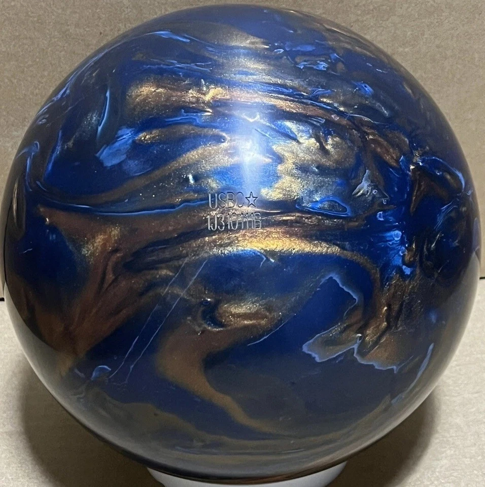 Señal de advertencia de ebonita bola de boliche de 15 lb nueva sin caja original Foto 4 de 4