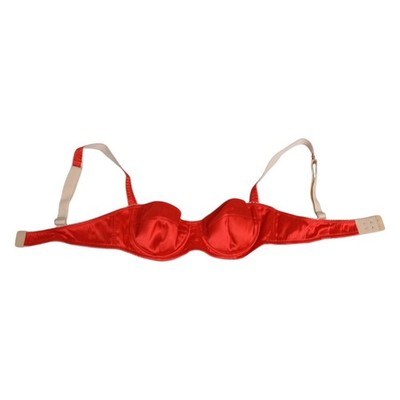 DOLCE & GABBANA Underwear Rot Seide Satin Bügel BH Semi-Pad IT2 / S 320usd