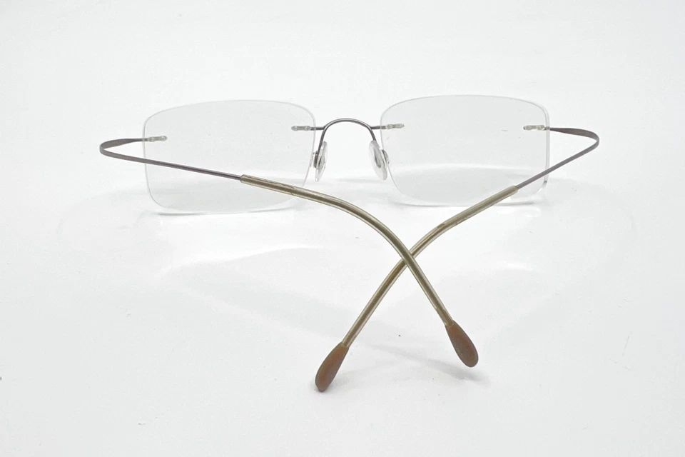 Monturas de gafas Silhouette marrón titanio sin montura Titan 18695 Foto 2 de 4