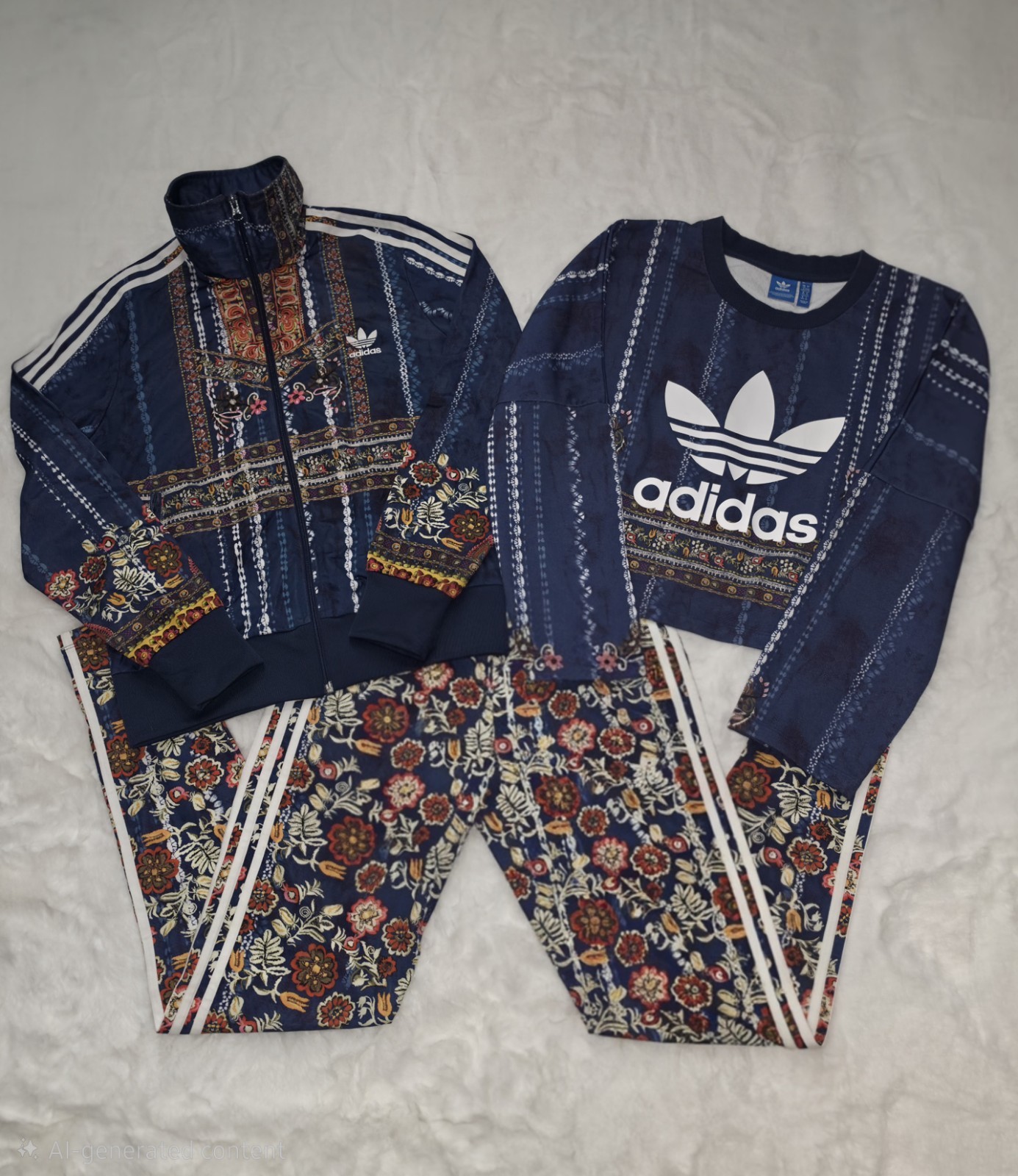 Adidas x Farm Rio Cirandeira Firebird Track Jacket, Pullover, & Leggings | L