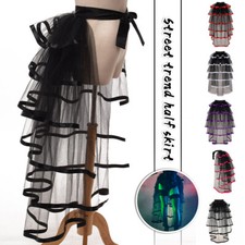 Gonna donna gotica rete tulle pizzo sexy donna gonna irregolare garza festa matrimonio