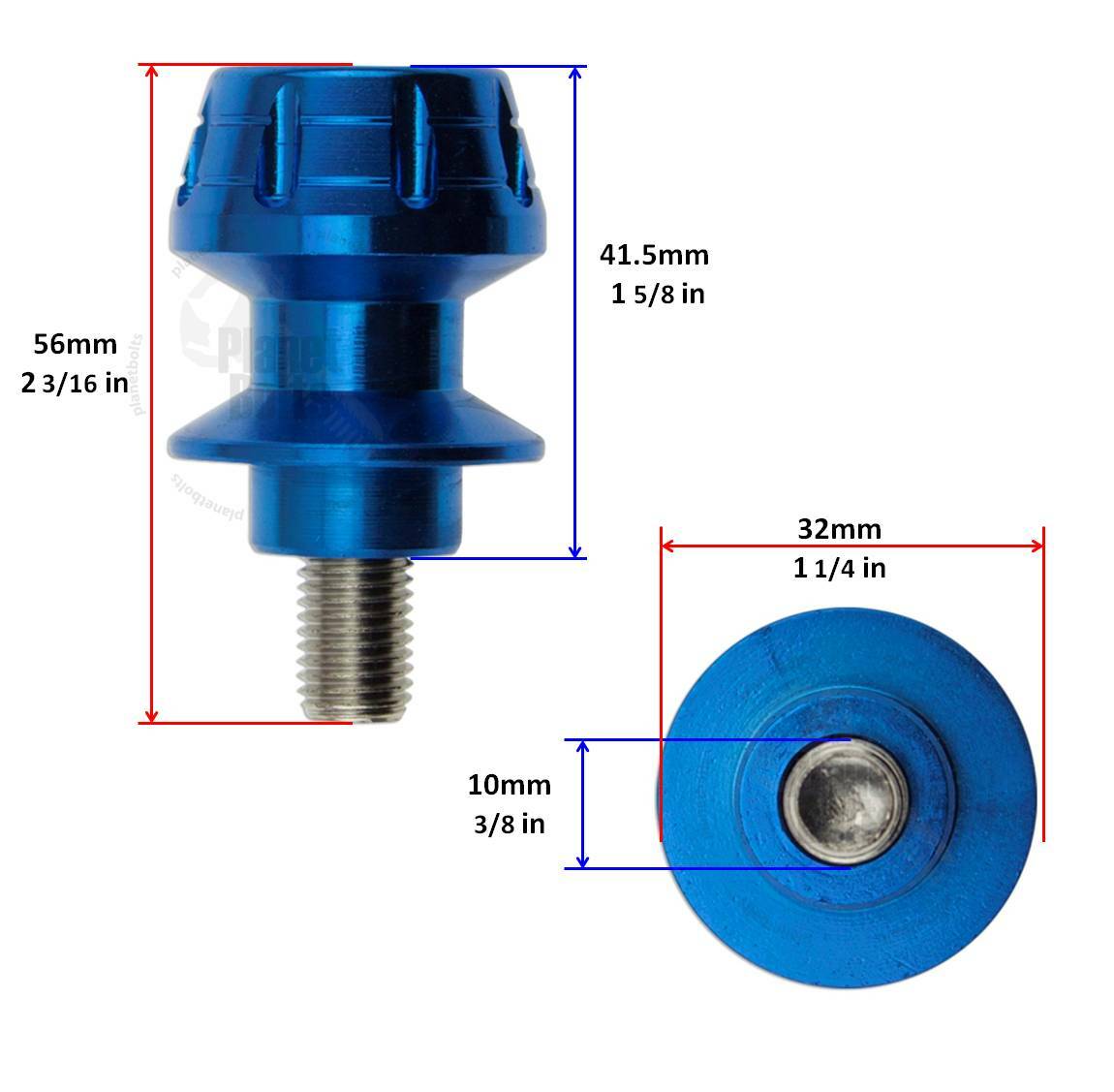 Blue Envy Swingarm Stand Spools For Kawasaki Ninja ZX 6R