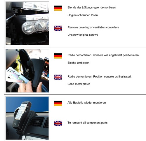 KUDA Mobile Holder 039005 suitable for Daihatsu Sirion from 05/05 - Picture 3 of 3