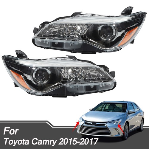 Headlights For 2015 2016 2017 Toyota Camry Left+Right Headlamps Head