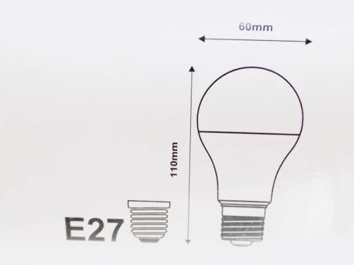 Lampadina a Led Emergenza E27 A60 8W Attacco Grosso Vite Emergenza luce E27 - Immagine 2 di 3