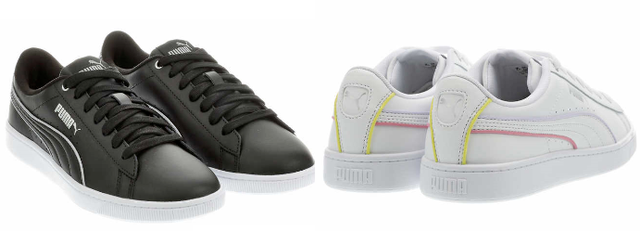 puma women's vikky platform leather sneaker