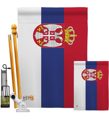 Serbien Fifa WM älteste Städte Belgrad Tesla Garten Haus Hof Flagge - Bild 5 von 13