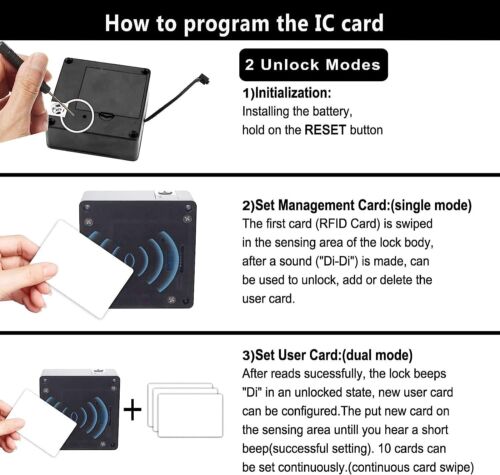 RFID Electronic Cabinet Lock Smart NFC Drawer Locks Hidden Card Lock for Wood... - Picture 3 of 8