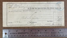 Oct 1877 New York Central & Hudson River RR postmarked bill for "1 Brl Liquor"