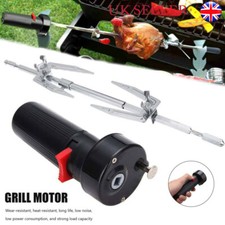 Electric BBQ Rotisserie Grill Roaster Rod Spit Universal Motor Meat Skewer Tool