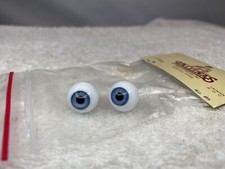 12mm BROWN BLUE Full Round ACRYLIC DOLL EYES TALLINA'S New Old Stock Vintage