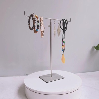 Présentoir Comptoir Base Ronde Présentoir à Sacs à Main Avec Crochet Unique - Base Ronde En Acier, Hauteur 30 Cm, Or - Pour Boutique, Salon, Centre Commercial Presentoir De Comptoir