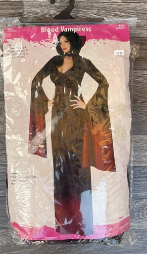 Blood Vampiress Adult Medium/Large Costume Dress-Up Women’s Vampire Sz 10-14 - Picture 4 of 6