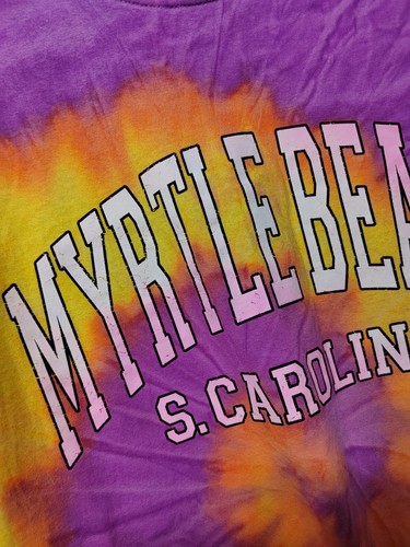 Gildan Tie Dye Myrtle Beach Carolina del Sur Camiseta De Colección XL Preencogida Pesada - Imagen 3 de 5
