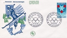 FRANCE 1967 FDC 10 JEUX OLYMPIQUES D'HIVER YT 1520