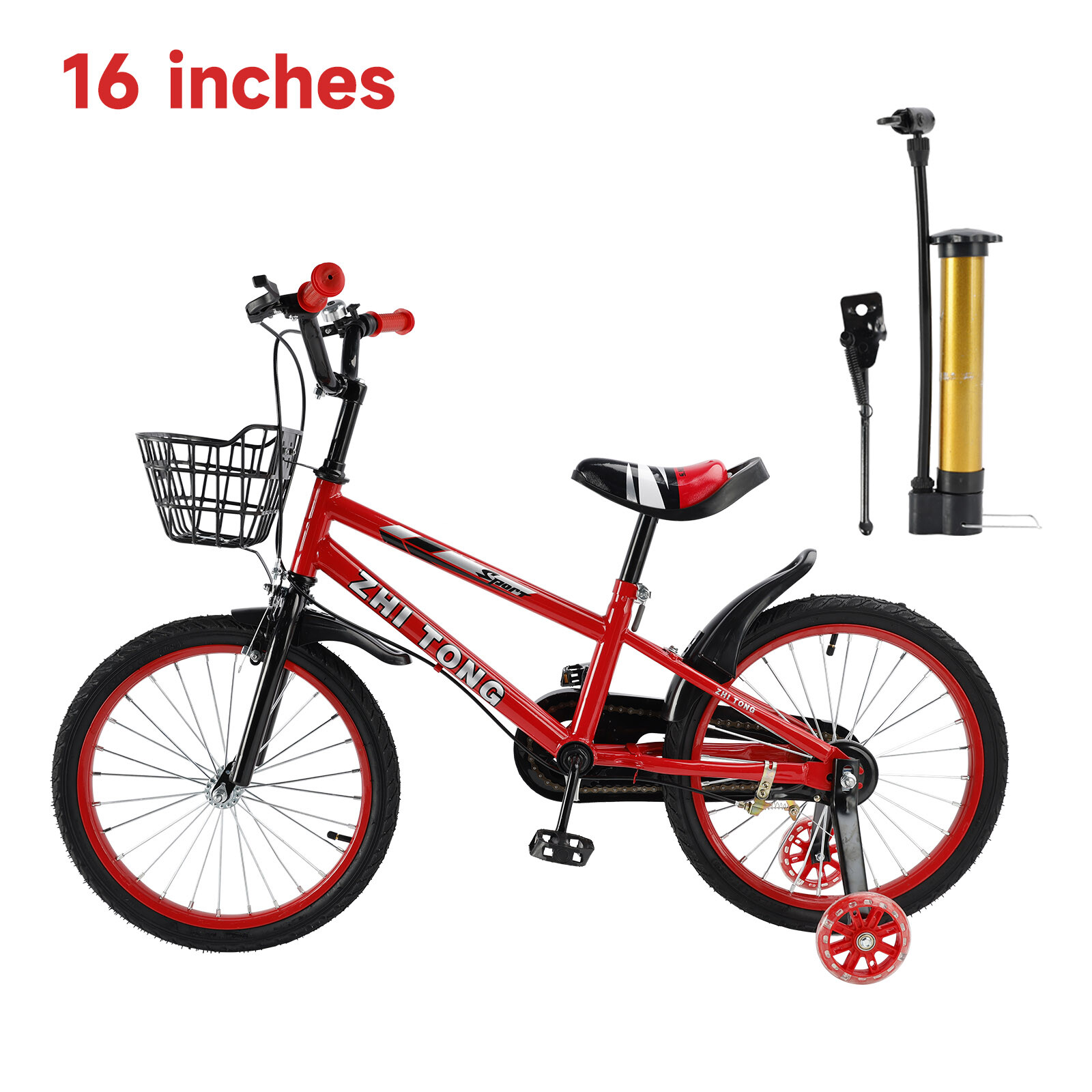 16 inches Kid's Bike Child Bicycle Boys and Girls with Bottle Cage Holder