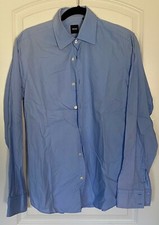 Hugo Boss Baby Blue Dress Long Shirt Medium M