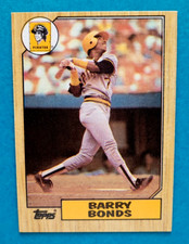 1987 Topps #320 Barry Bonds Pittsburgh Pirates Rookie Baseball Card Near Mint. rookie card picture