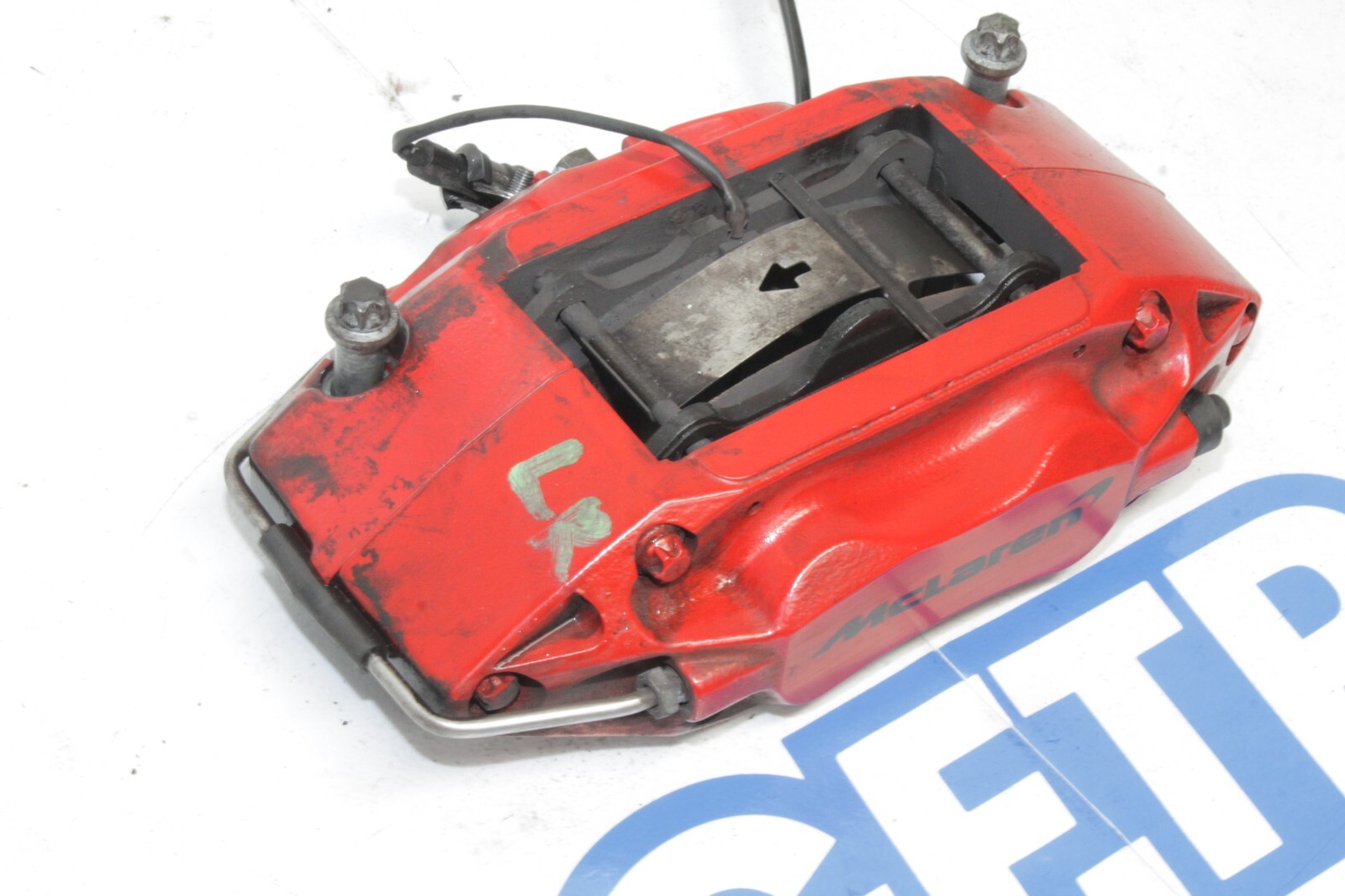 12-14 MCLAREN MP4-12C 12C 570 OEM LH REAR BRAKE CALIPER RED 11C0565CP COMPLETE