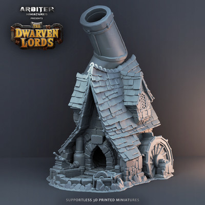 Dwarf Dice Tower, Miniature, Figurine, DND, Dungeon, Dragon, Fantasy, Elven